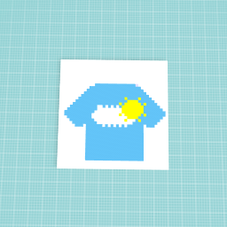 T shirt with cloud and sun