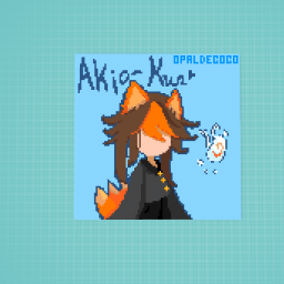 Akio my beloved TAGS: (OC, Pixel Art, Kitsune)