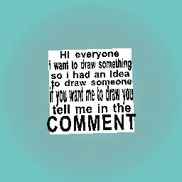 i will draw someone
