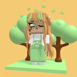 Green flower girl