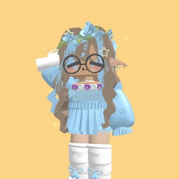Blue kawaii girl