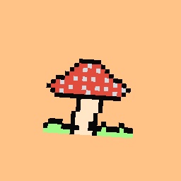 mushroom pixel art
