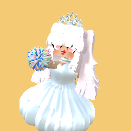 cute princess girl with flower
