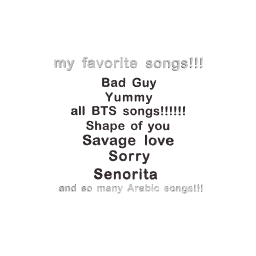 my favorite songs!!!!! :}