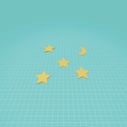 Stars and moon