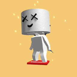 dead pool looking like marshmello