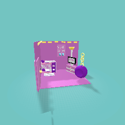 The purple/pink room