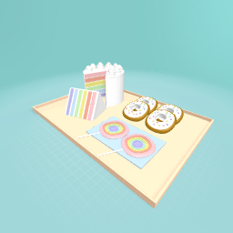 cute cake and donut