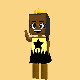 Cute Yellow and Black Queen Outfit