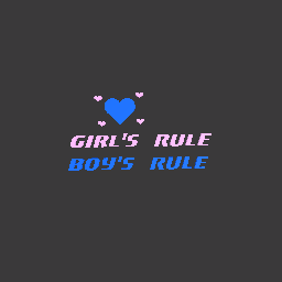 girl's rule boy's rule.