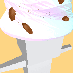 Ice cream hair with a cherry on top