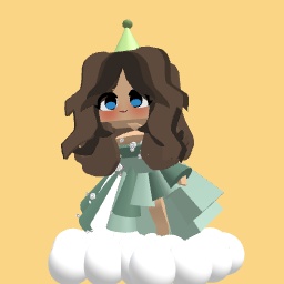 Cute party girl green