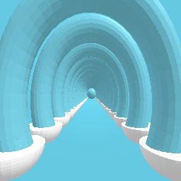 Water fountain tunnel