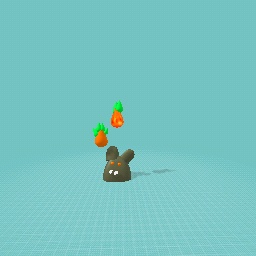rabbit with carrot and radish