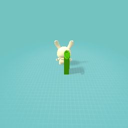 Bunny throws away trash