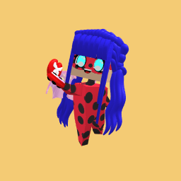 Ladybug with pink wings said ,,Miraculous Ladybug ´´