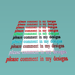 please comment in my designs