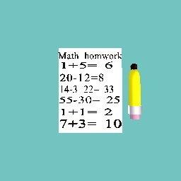 Easy maths homework