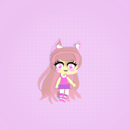 Pink kawii cat girl