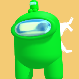 Among us green with mini me