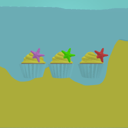 Beach cupcakes
