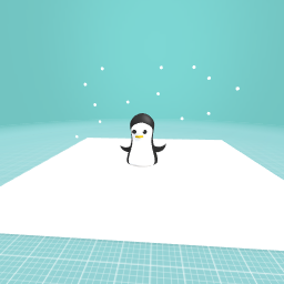 Penguin in the snow