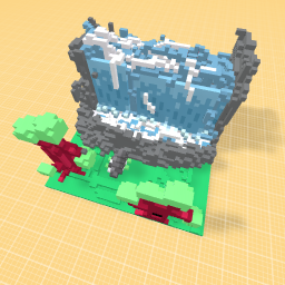 waterfall and jungle