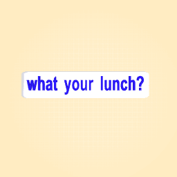 what your lunch
