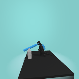 Godzilla destroying a building