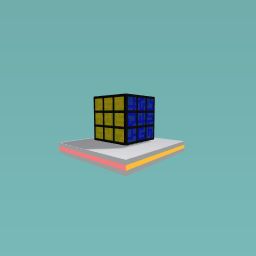 Solved fancy rubix cube