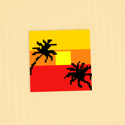 Sunset with palm trees