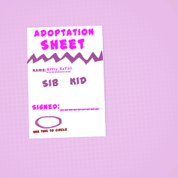 ADOPTION SHEET UPDATE