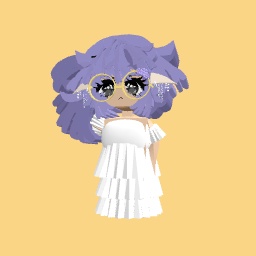 Cute purple hair elf