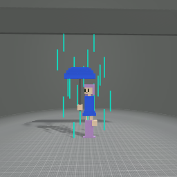 Pixel rain girl