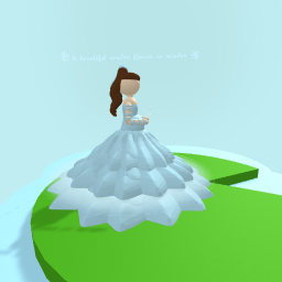 A Beautiful Winter flower in Winter Snow