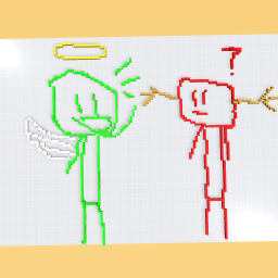 green screen man and red screen man