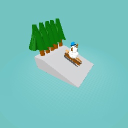 snowman on sled