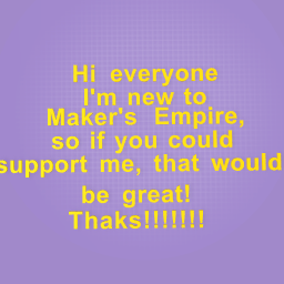 Please support me!!