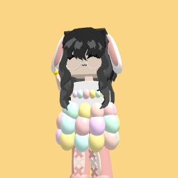 Cute easter bunny girl