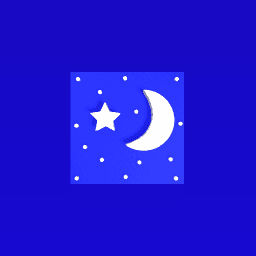 Moon and stars