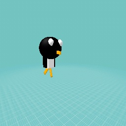 a penguin walking