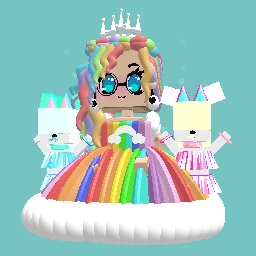 Rainbow cute princess