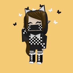 Cute black and white girl