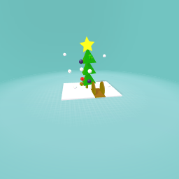 Christmas tree with sled