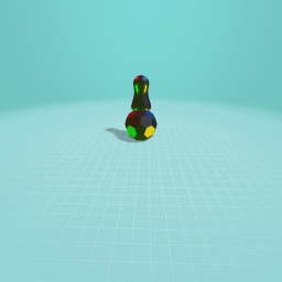 Human riding on a boulder