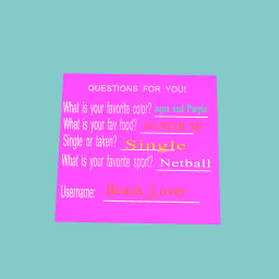 I answer LemonKat's questions