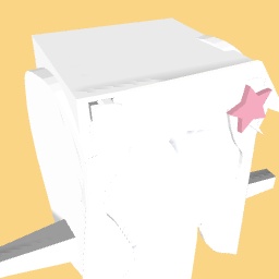 White hair with pink star