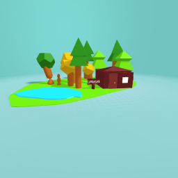 A caben in the woods