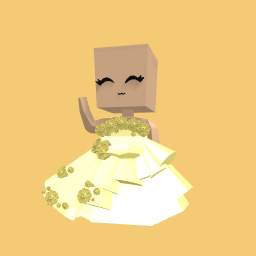 Yellow shiny dress xD