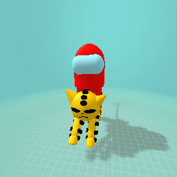 among us riting a cheetah